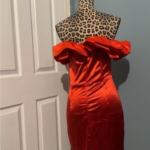 Source Unknown Strapless Scarlet Dress